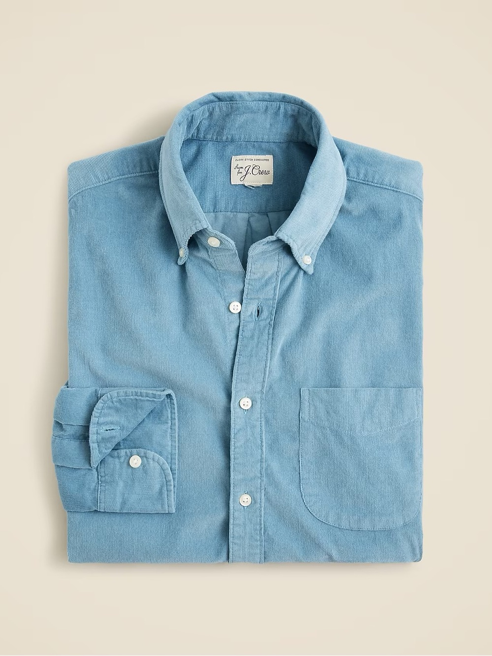 J. Crew Classic Button-Down Shirt in Dusty Blue Corduroy NWT SIZE MT - Picture 2 of 2